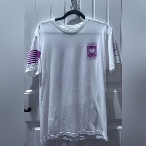 White and Red grunt style Graphic T-Shirt large